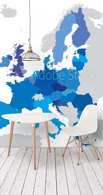 Picture of vector mape of european union borders